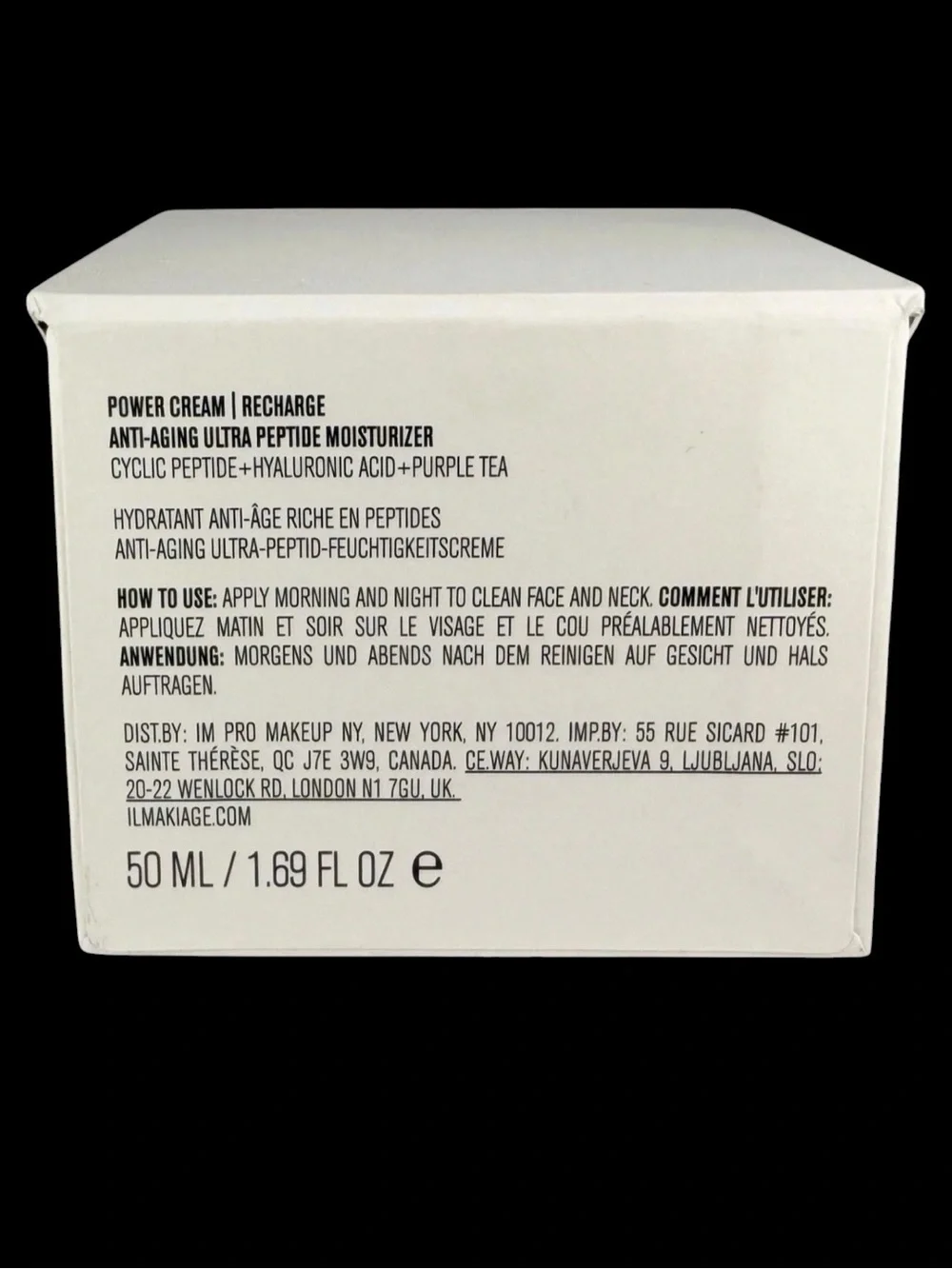 IL MAKIAGE Power Cream | Recharge Anti-Aging Ultra Peptide Moisturizer NIB
